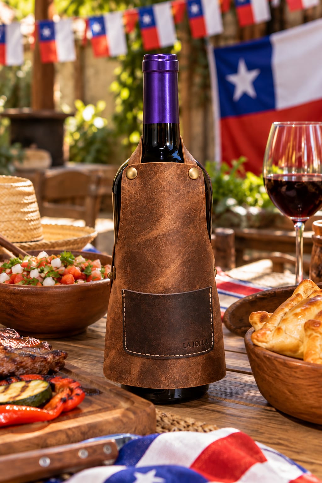 Pechera de Vino de Cuero